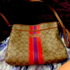 Coach crossbody Rowan file bag in canvas signature print